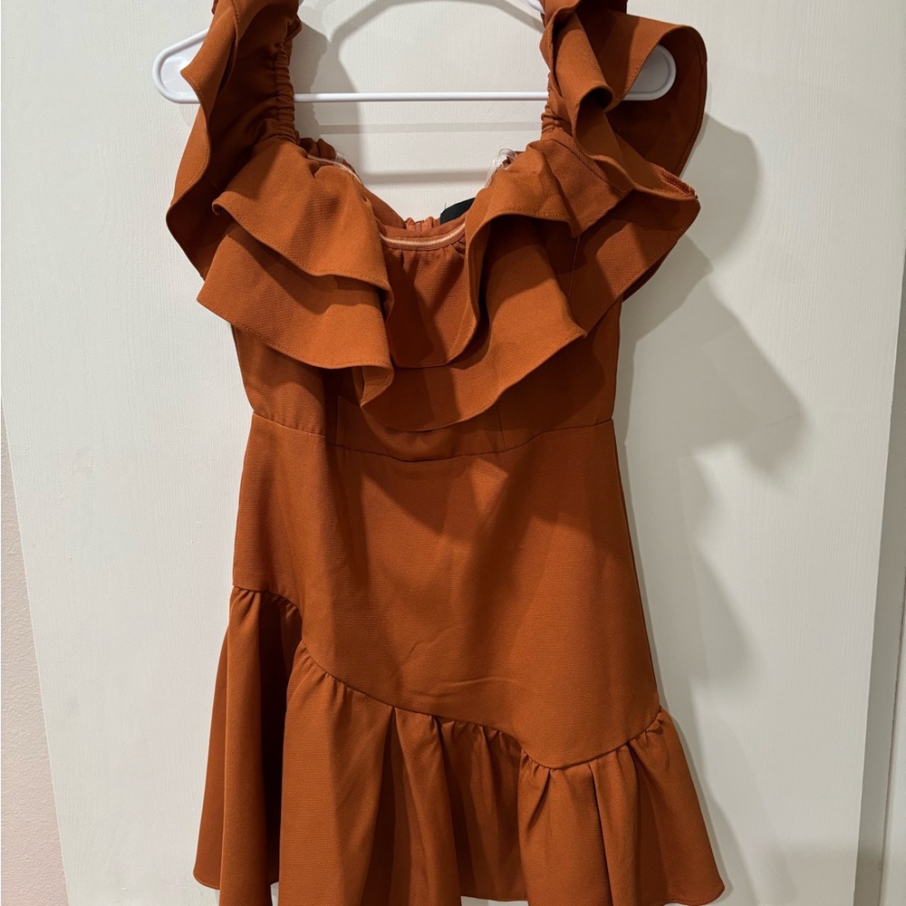 DO+BE Terracotta Ruffle Dress